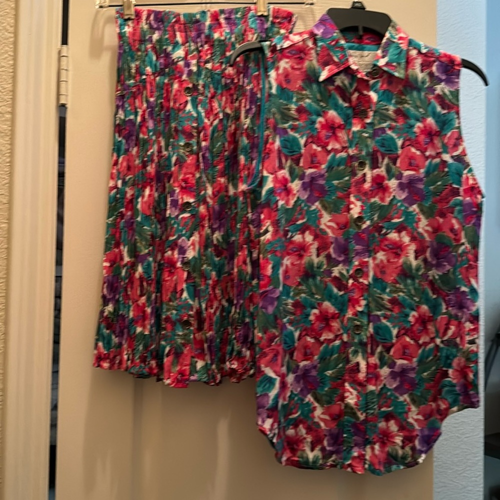 Broomstick western skirt set